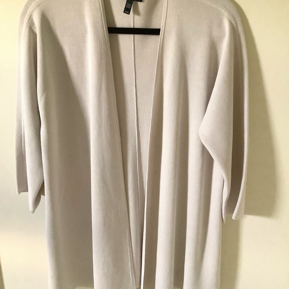 NWOT Eileen Fisher silk cotton blend cardigan jacket M